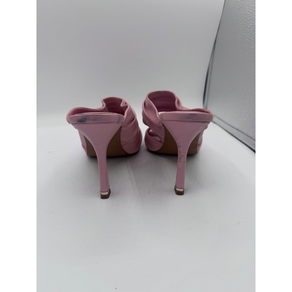 Kenneth Cole Heidi Ruched Square Toe Stiletto Mules Womens 8 Pink Sandals - Picture 3 of 10